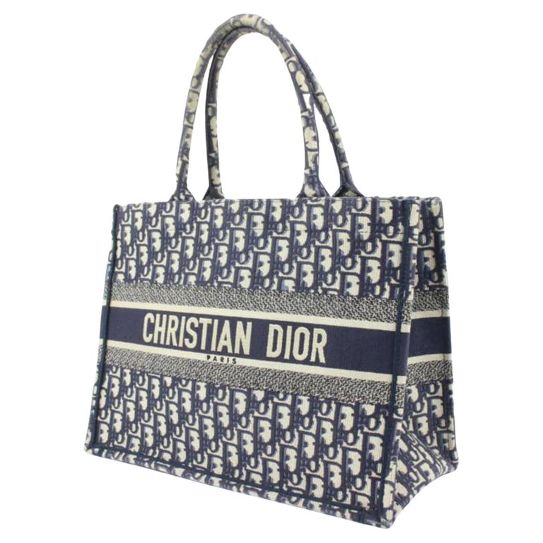 Dior Navy Monogram Trotter Oblique Small Book Tote Shopper Bag s27d6 For  Sale at 1stDibs