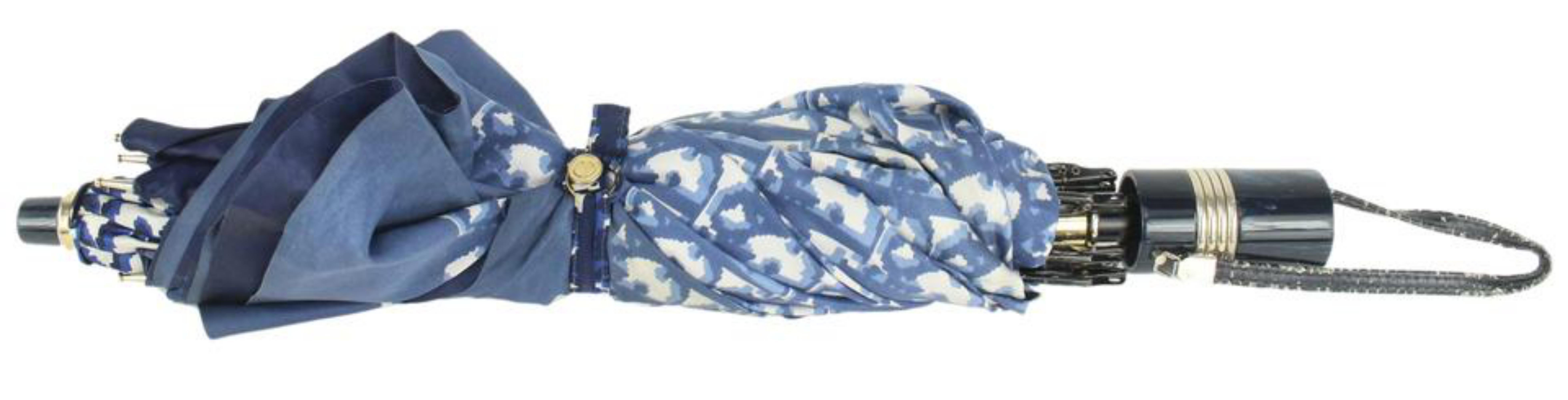 Dior Marineblauer Trotter-Schirm mit Monogramm 1D111 Damen im Angebot