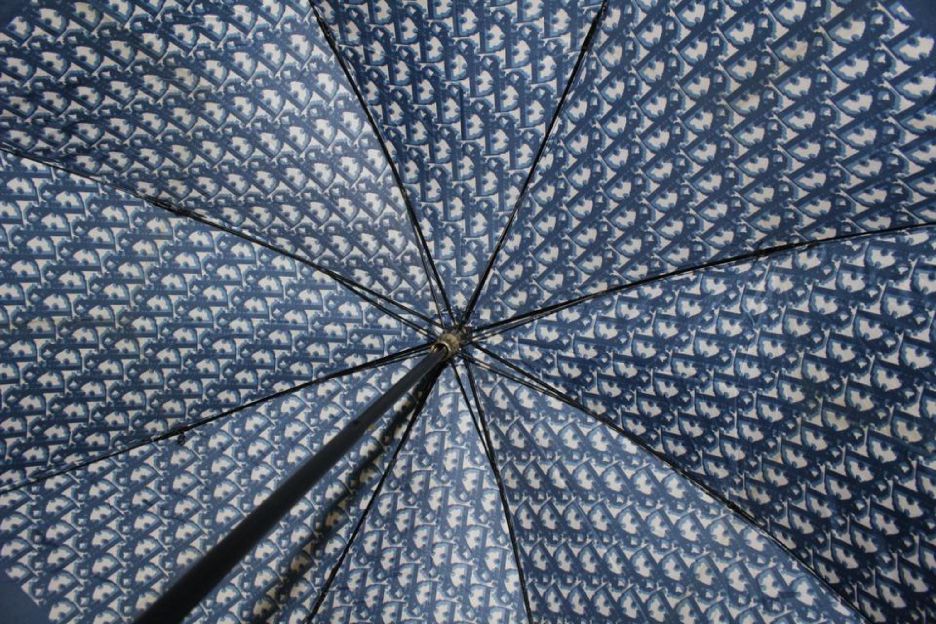 Dior Marineblauer Trotter-Schirm mit Monogramm 1D111 im Angebot 1