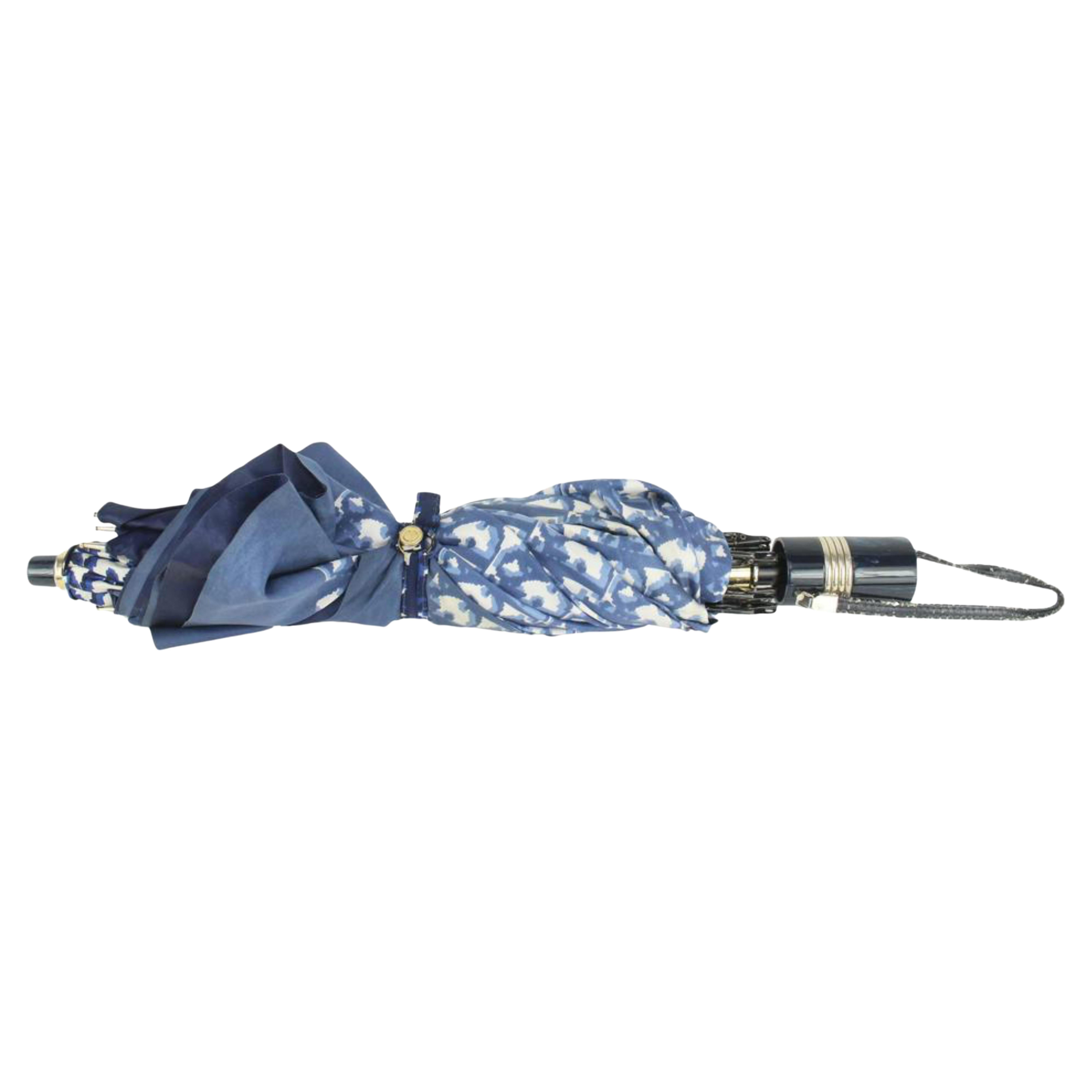 Dior Navy Monogram Trotter Umbrella 1D111 For Sale
