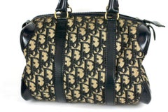 Dior Navy Monogramme Oblique Satchel