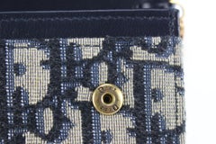 Dior Navy Oblique Trotter Saddle Long Wallet on Chain  57d725s