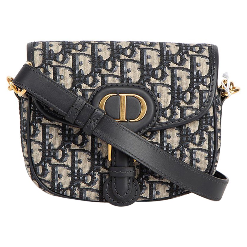 Dior Navy Small Oblique Bobby Crossbody Bag