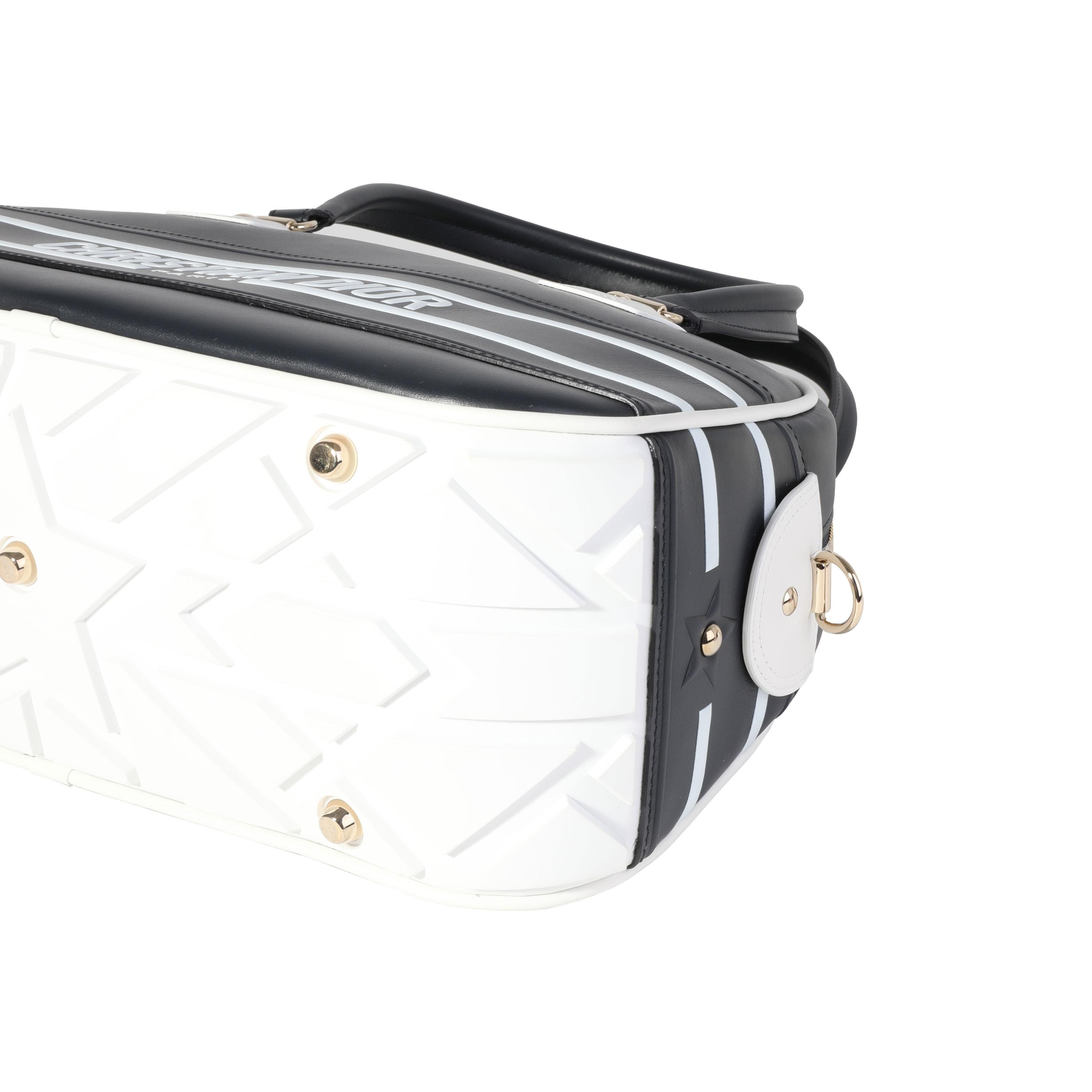Donna Borsa Bowling Dior Navy in pelle di vitello liscia media Dior Vibe Zip