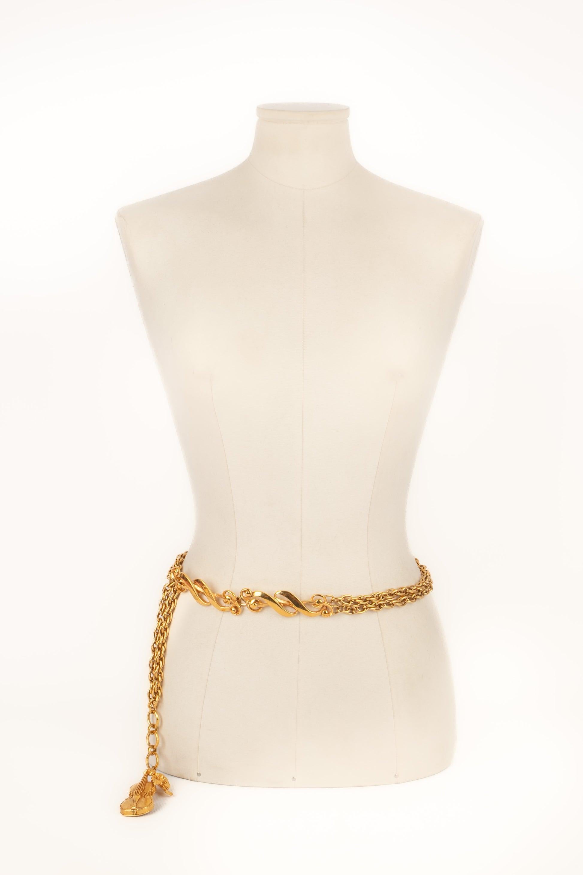Dior Collier / ceinture avec grands maillons tenant des breloques Excellent état - En vente à SAINT-OUEN-SUR-SEINE, FR