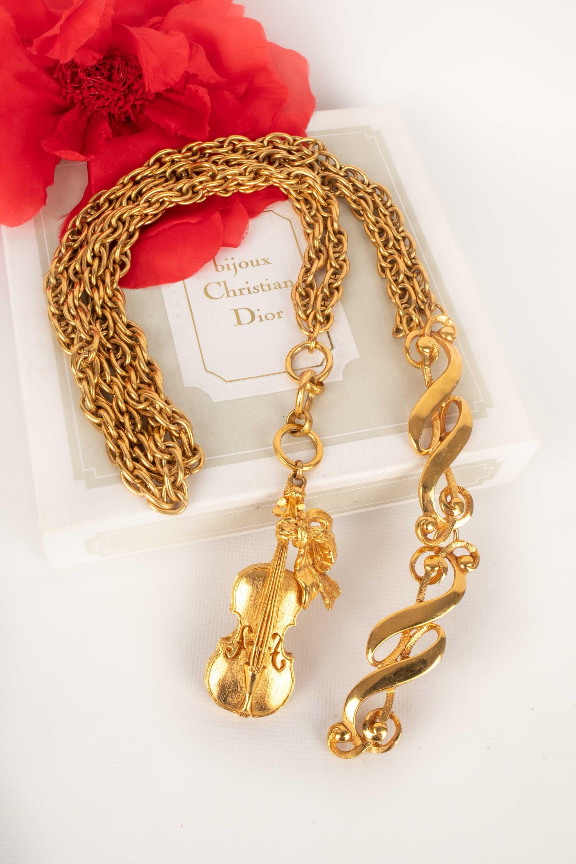 Dior Collier / ceinture avec grands maillons tenant des breloques en vente 4