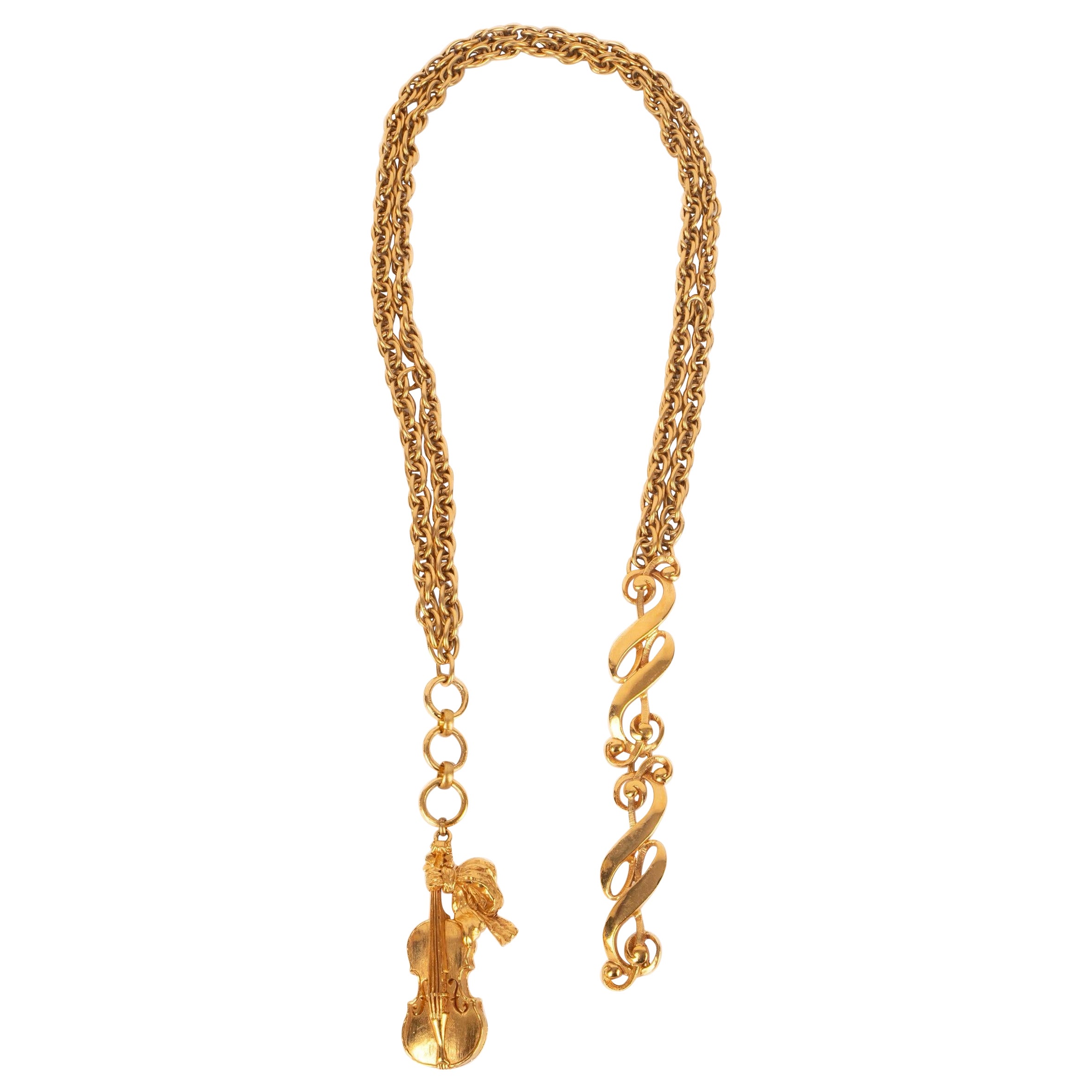 Dior Necklace / Belt with Large Links Holding Charms