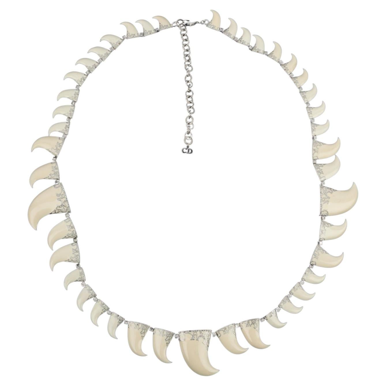 Dior necklace 'shark tooth' by John Galliano circa 2003 For Sale