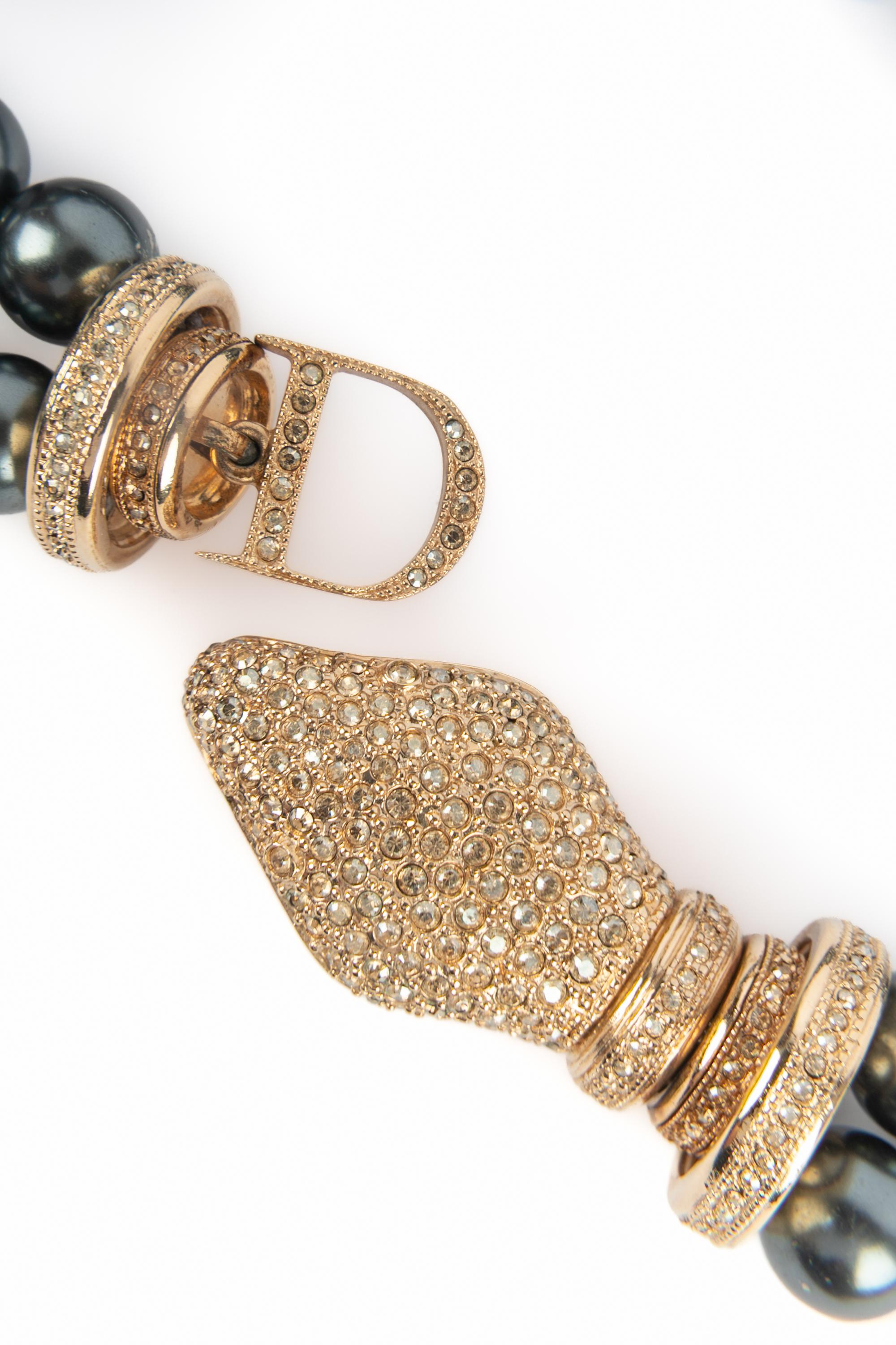 Collier Dior 'snake' (serpent) en vente 4
