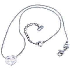 DIOR Necklace Vintage Heart Pendant Y2K