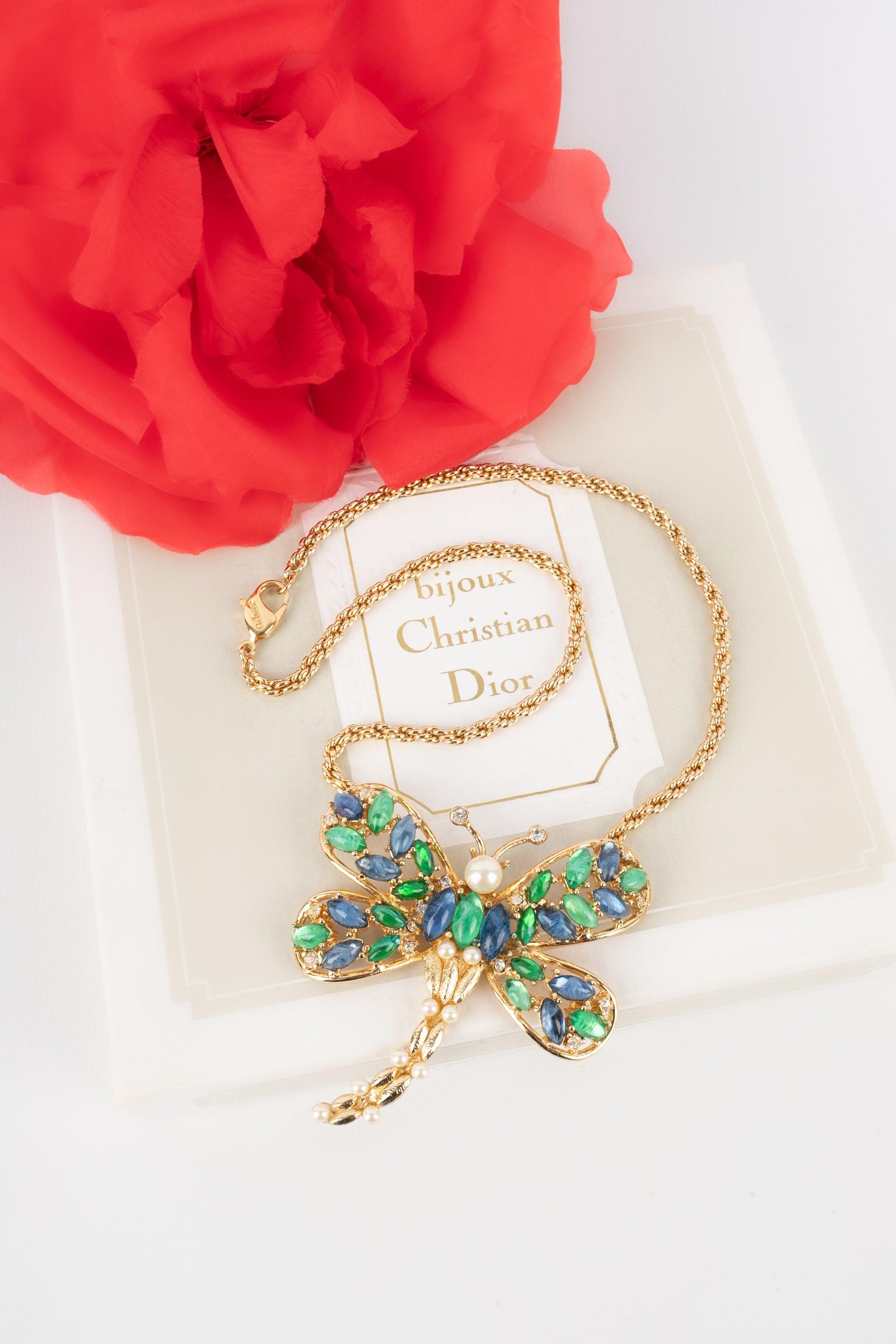 Dior Necklace with Butterfly Pendant 3