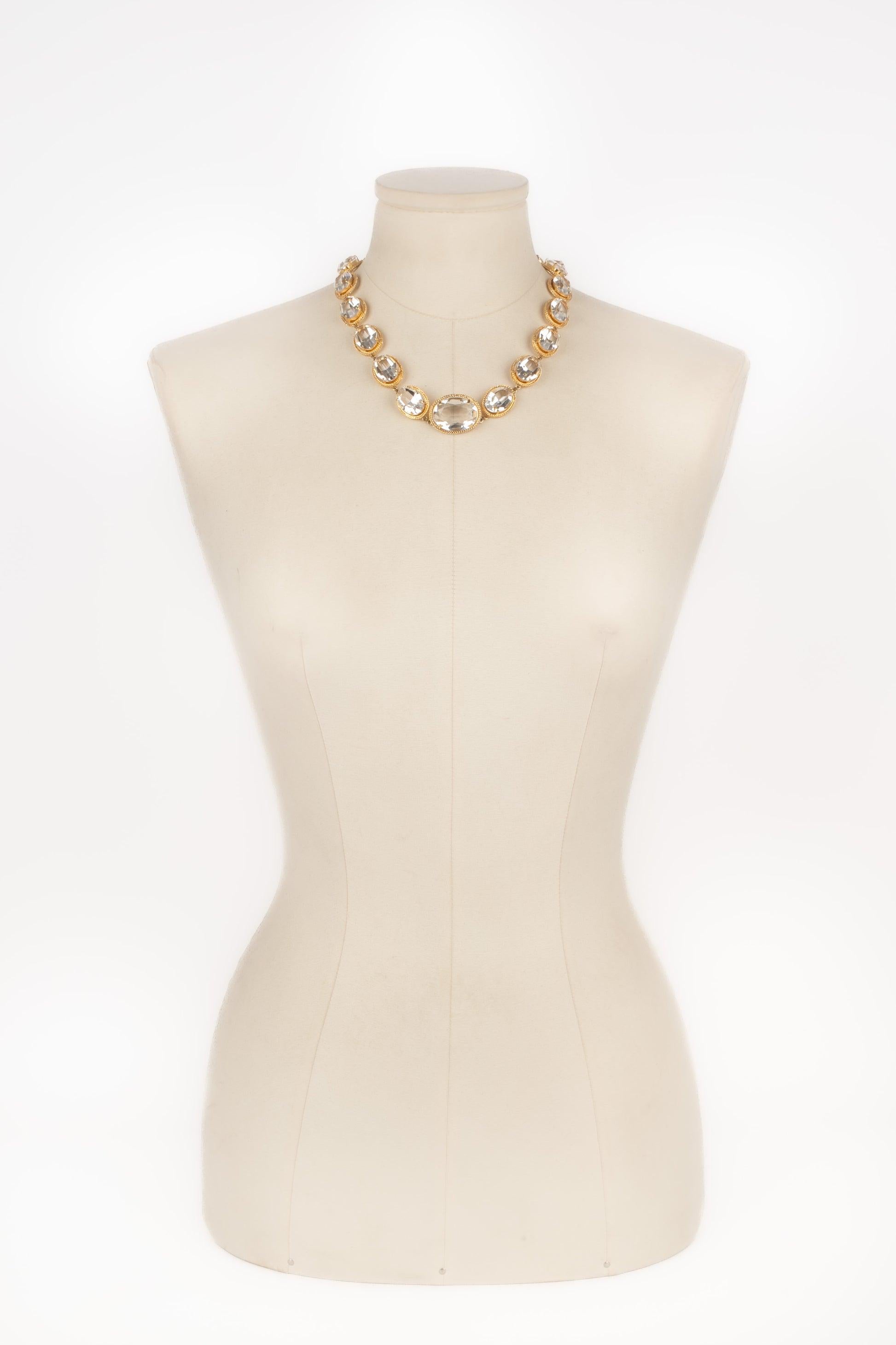 Collana Dior con cabochon trasparenti, 1961 In condizioni ottime in vendita a SAINT-OUEN-SUR-SEINE, FR