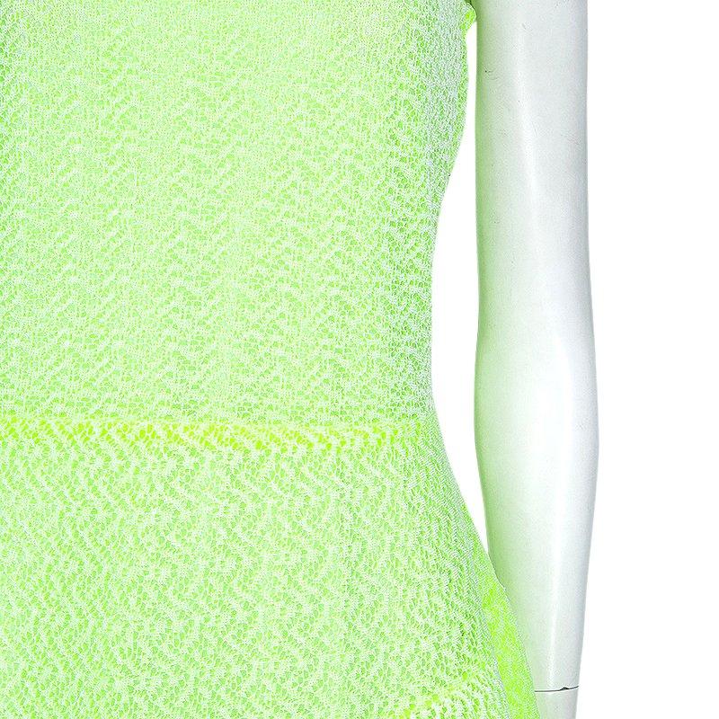 Dior Neon Green Flare Mid-length Dress M 1
