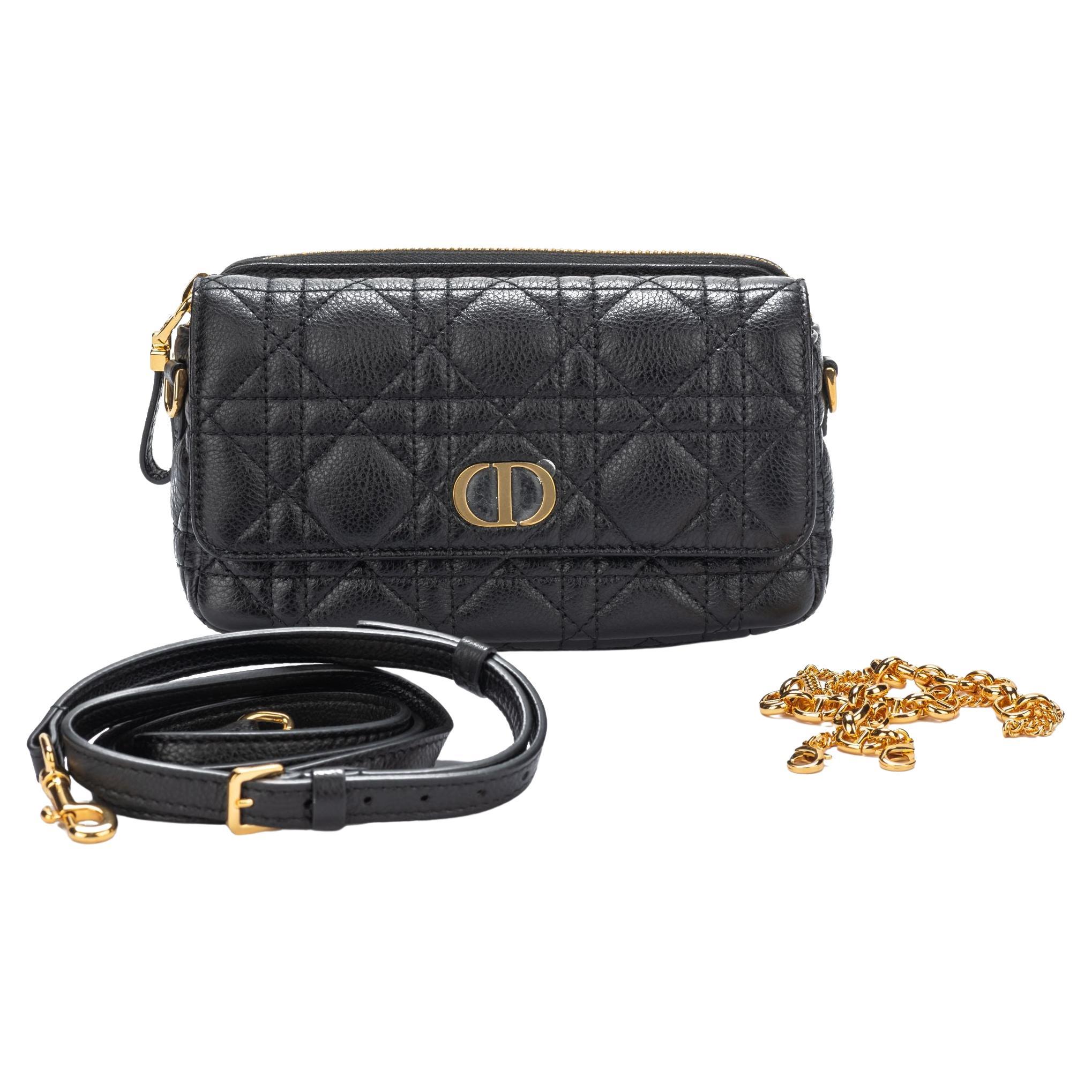 Christian Dior Oblique Jacquard Saddle Nano Bag Trotter Shoulder Bag Black  Gray