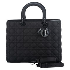 Dior New Large Black Matt Lady Dior Bag