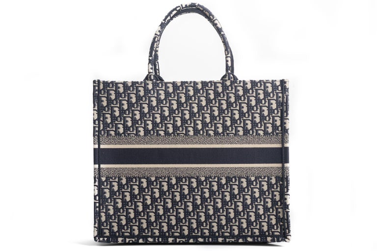 Dior New Large Book tote Monogram Blue For Sale at 1stDibs dior