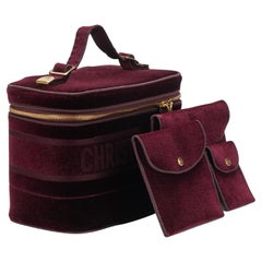 Dior New Travel Velvet Bag Burgundy