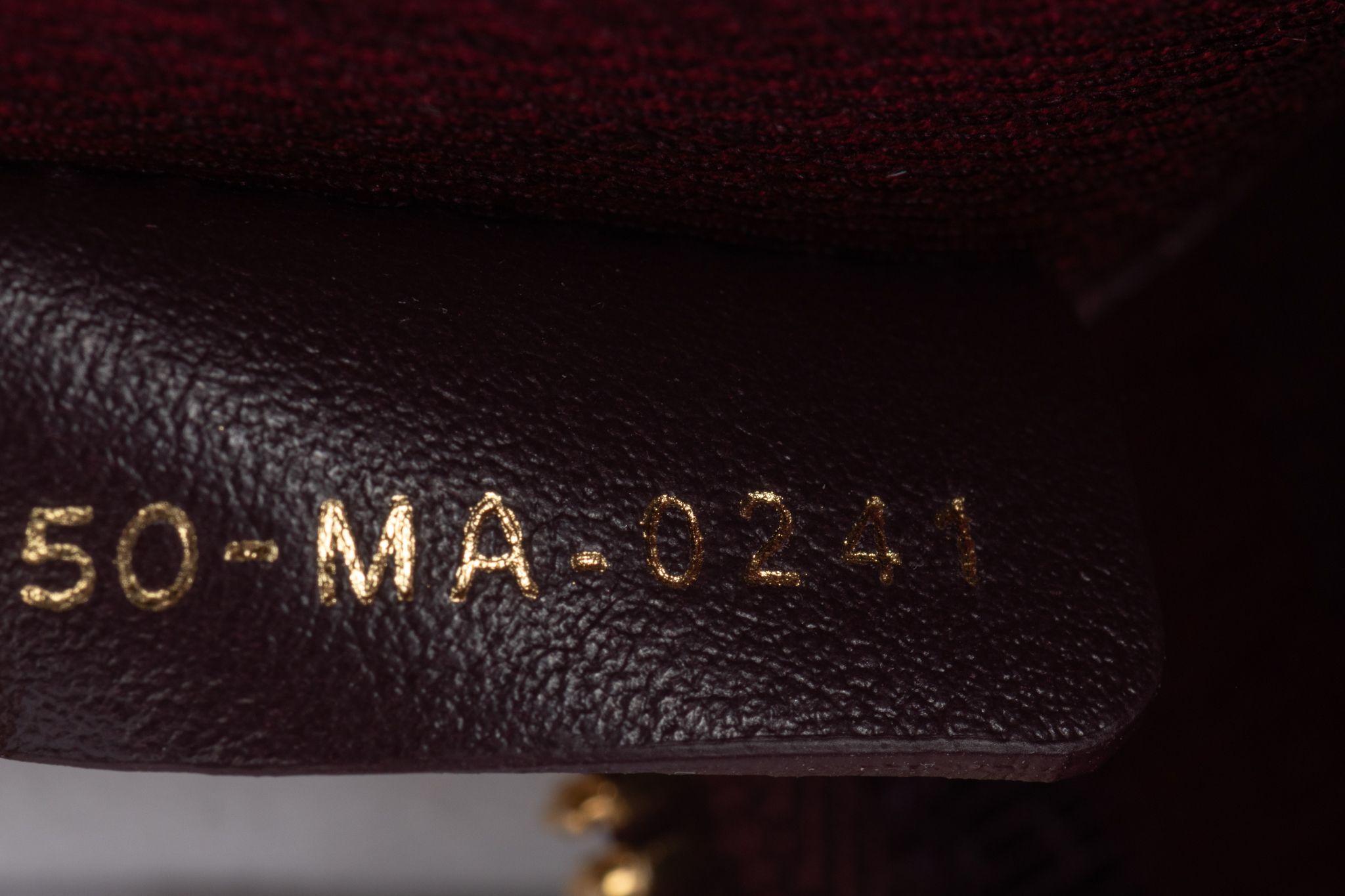 Dior New Travel Velvet Bag Burgundy In New Condition For Sale In West Hollywood, CA