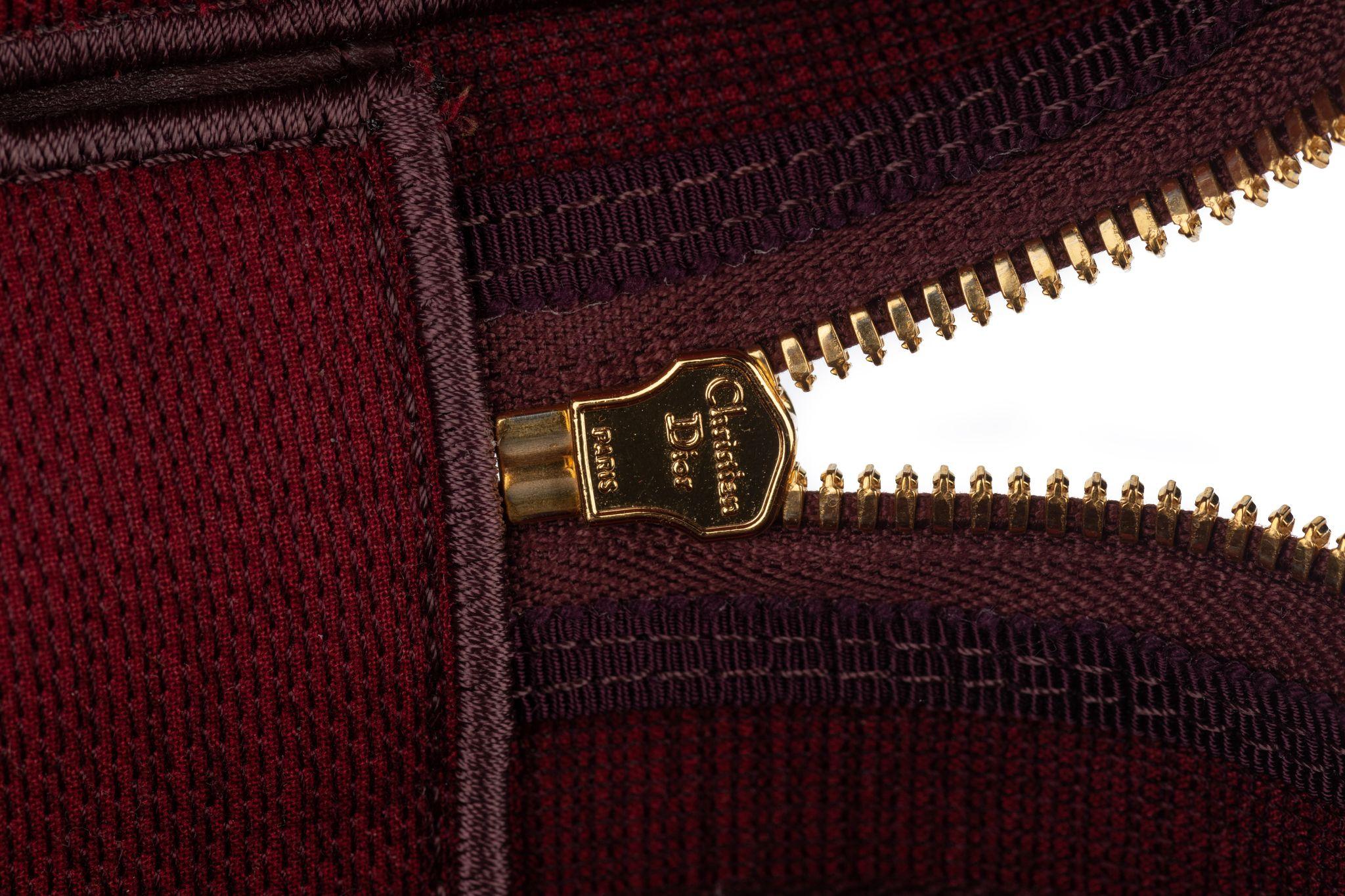 Women's Dior New Travel Velvet Bag Burgundy For Sale