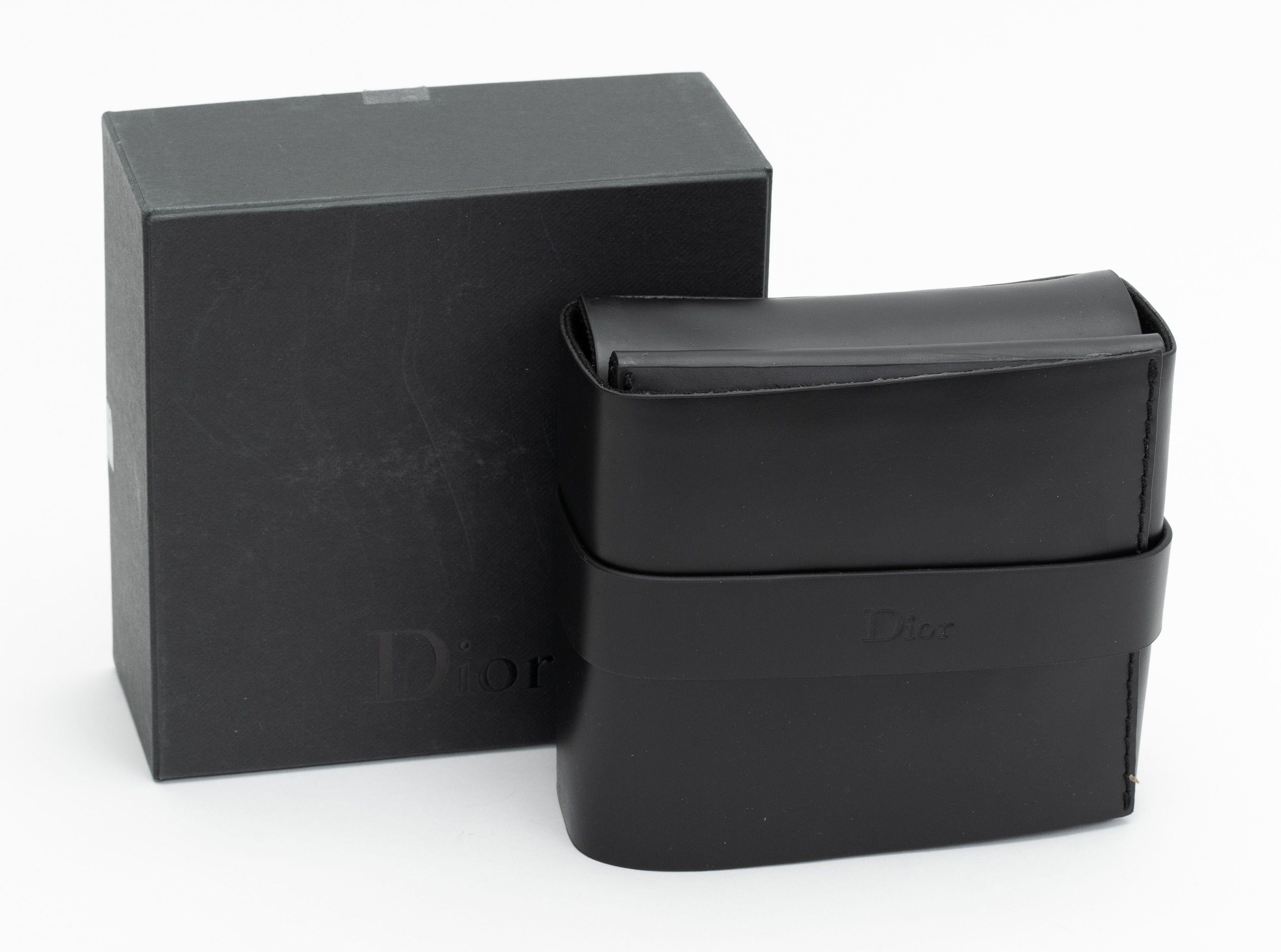Dior NIB Black Leather Travel Shoe Kit For Sale 4