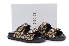 Dior NIB Leopard Pony Hair Sandals