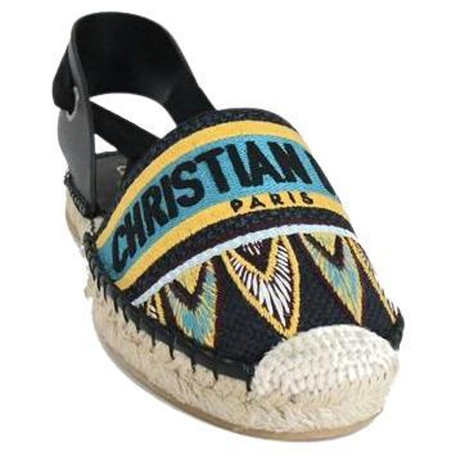 Dior Nicely D Ethnic Embroide Espadrilles Turquoise Yellow For Sale at  1stDibs | dior espadrilles