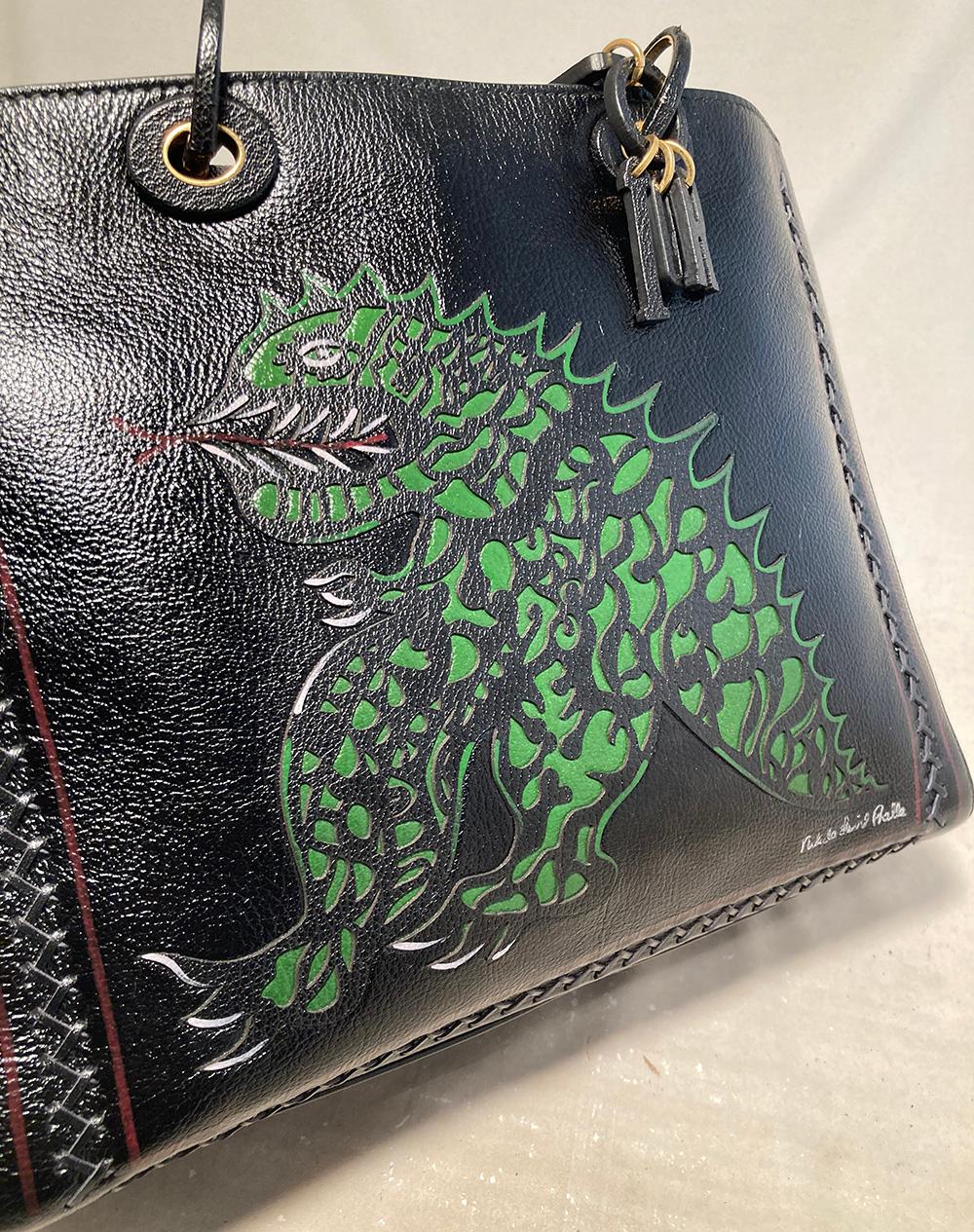 Christian Dior Niki de Saint Phalle Large Lady Dior Dragon Bag In Excellent Condition In Philadelphia, PA