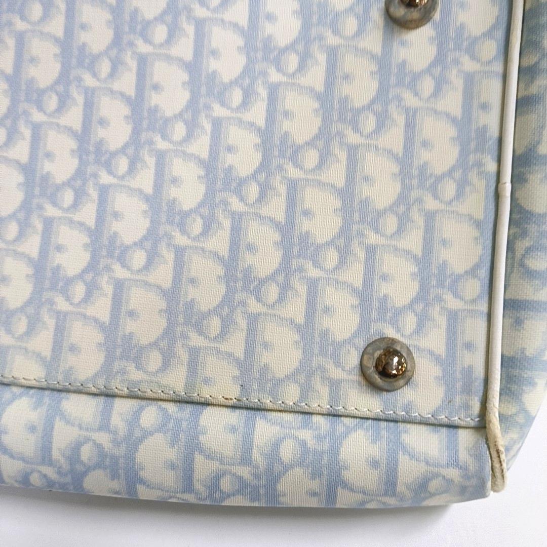 Dior nº 1 Rasta Trotter Bowling Bag Lona oblicua azul Charol blanco en venta 10