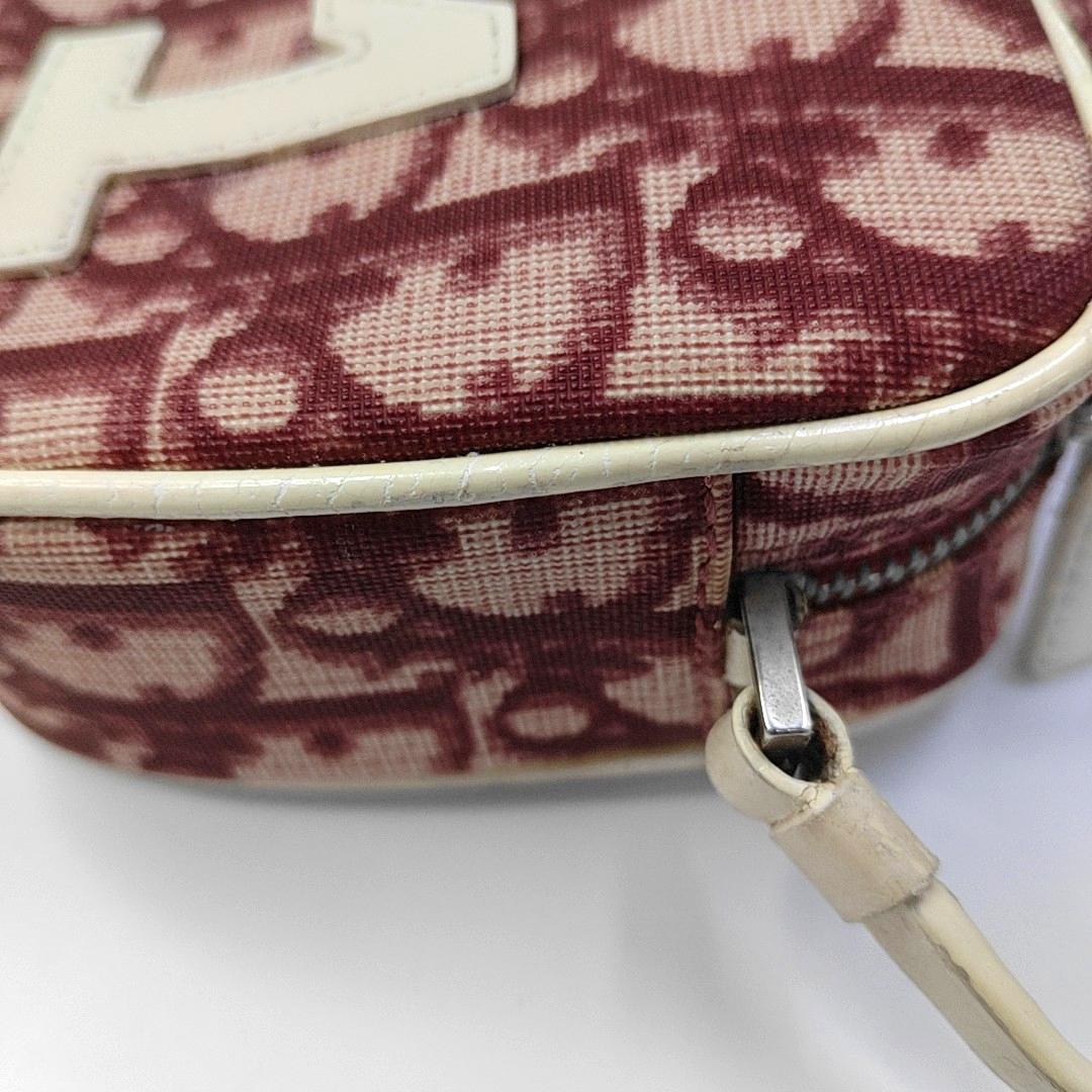 Dior nº 1 Trotter Pochette Clutch Lienzo Rojo Oblicuo Charol Blanco en venta 5