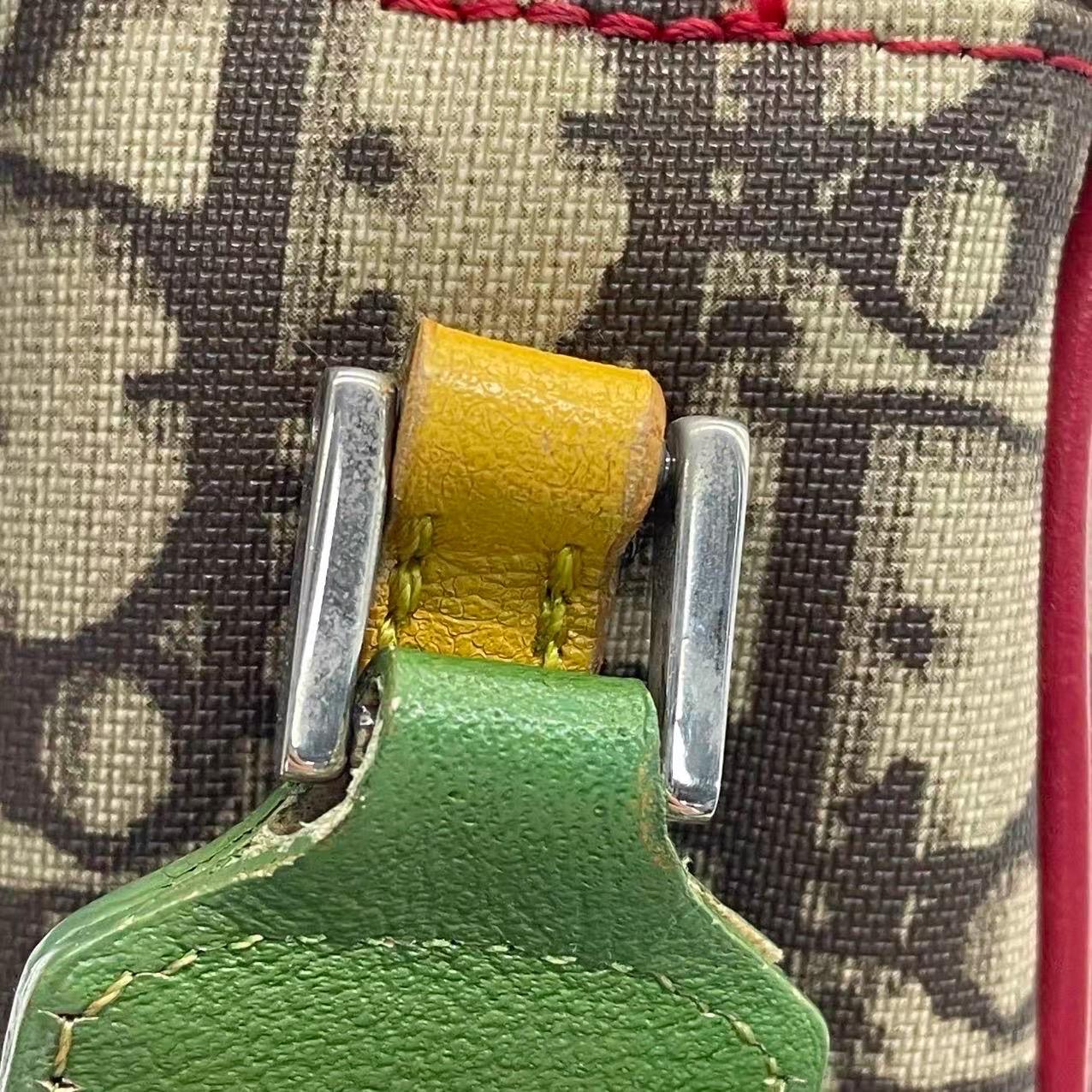 Dior n. 2 Rasta Trotter Camera Bag Beige Monogram Red Yellow Green Web Strap in vendita 13