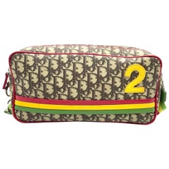 Dior No. 2 Rasta Trotter Camera Bag Beige Monogram Red Yellow Green Web Strap