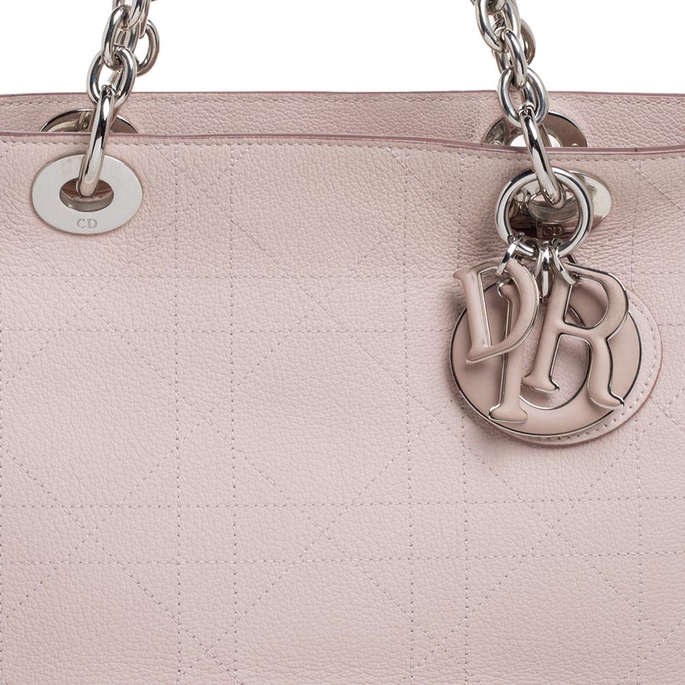 Dior Nude Beige Cannage Leder Medium Ultradior Tote 6