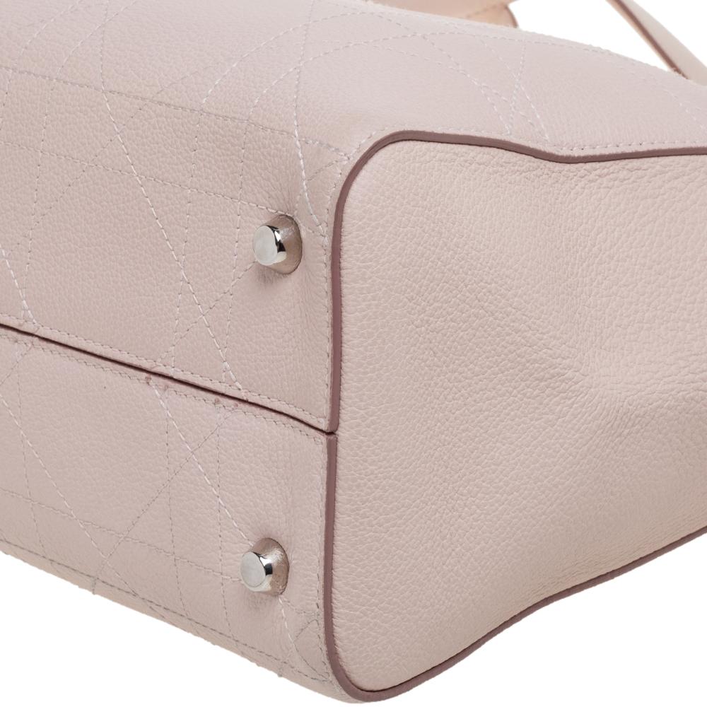 Dior Nude Beige Cannage Leder Medium Ultradior Tote 5
