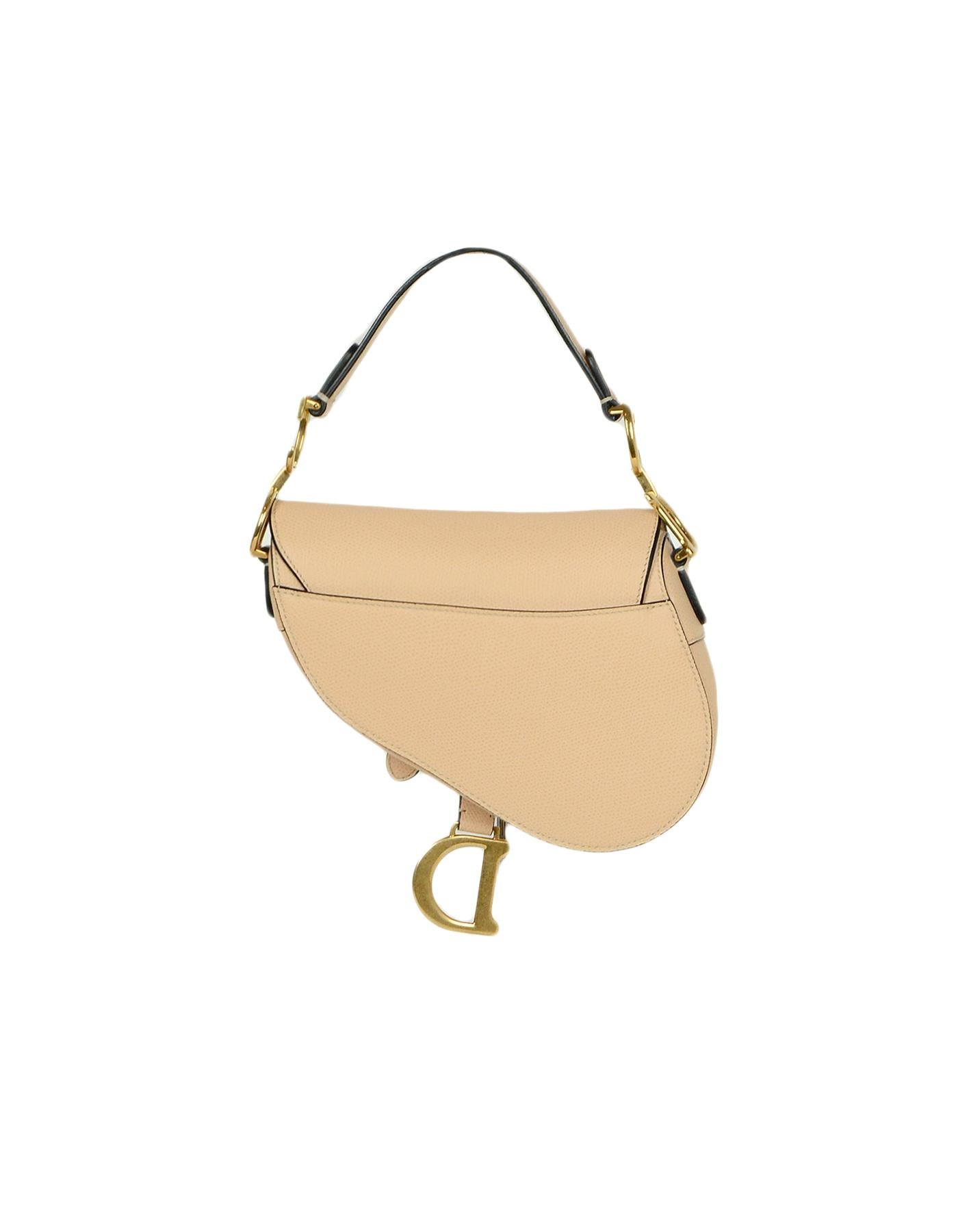 dior saddle bag nude