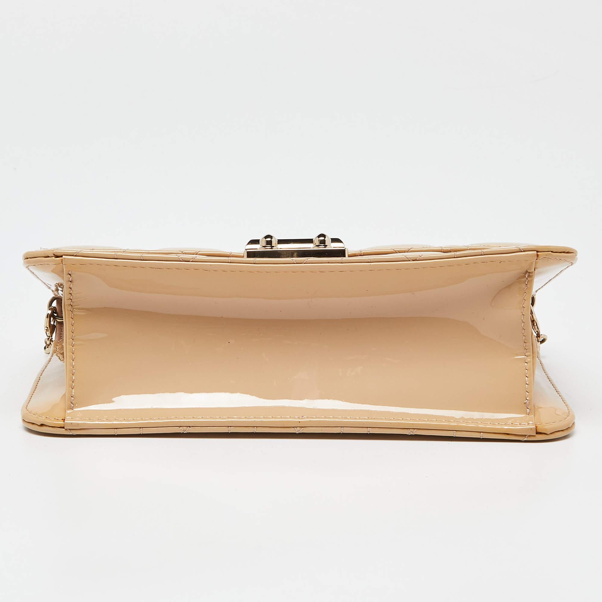 Dior Nude Cannage Patent Leather Miss Dior Promenade New Chain Clutch 1