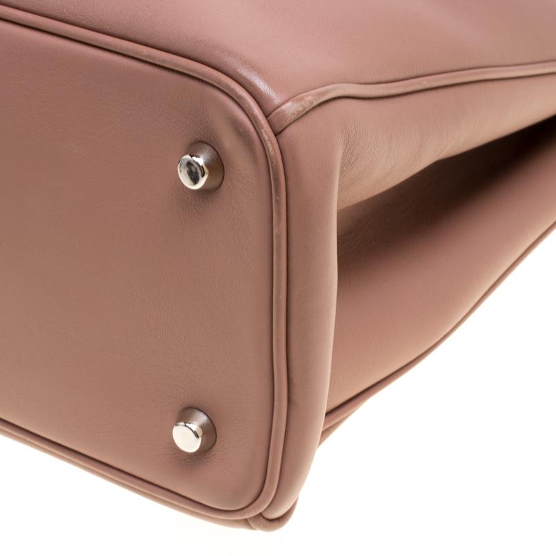 Dior Nude Leather Large Diorissimo Shopper Top Handle Bag 5