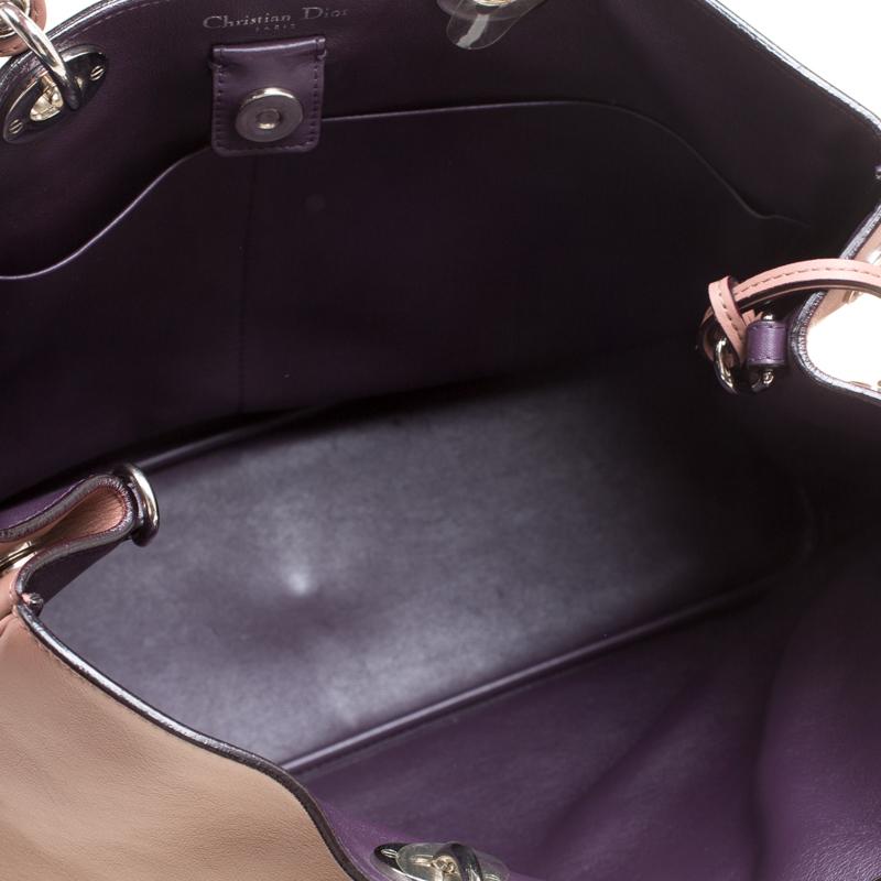 Dior Nude Leather Large Diorissimo Shopper Top Handle Bag 2