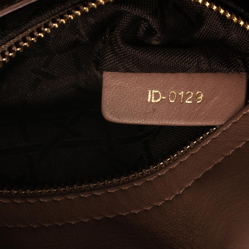 Mini Tote Lady Dior in pelle nuda 7