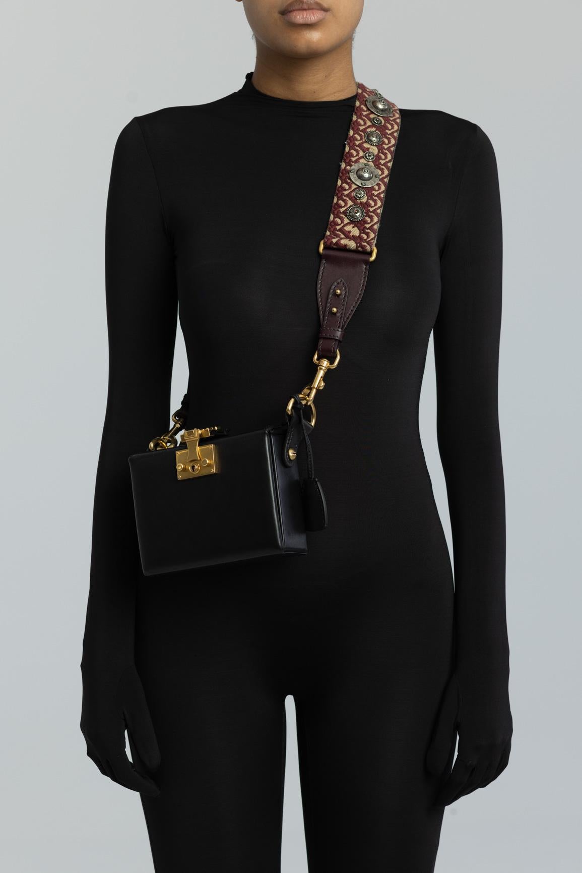 Dior Oblique Bohemian Studded Shoulder Strap For Sale 2
