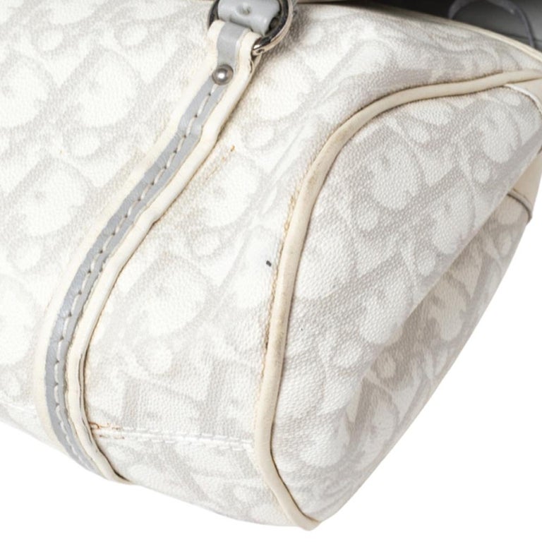 Dior Oblique Canvas and Leather Romantique Trotter Flap Bag at 1stDibs
