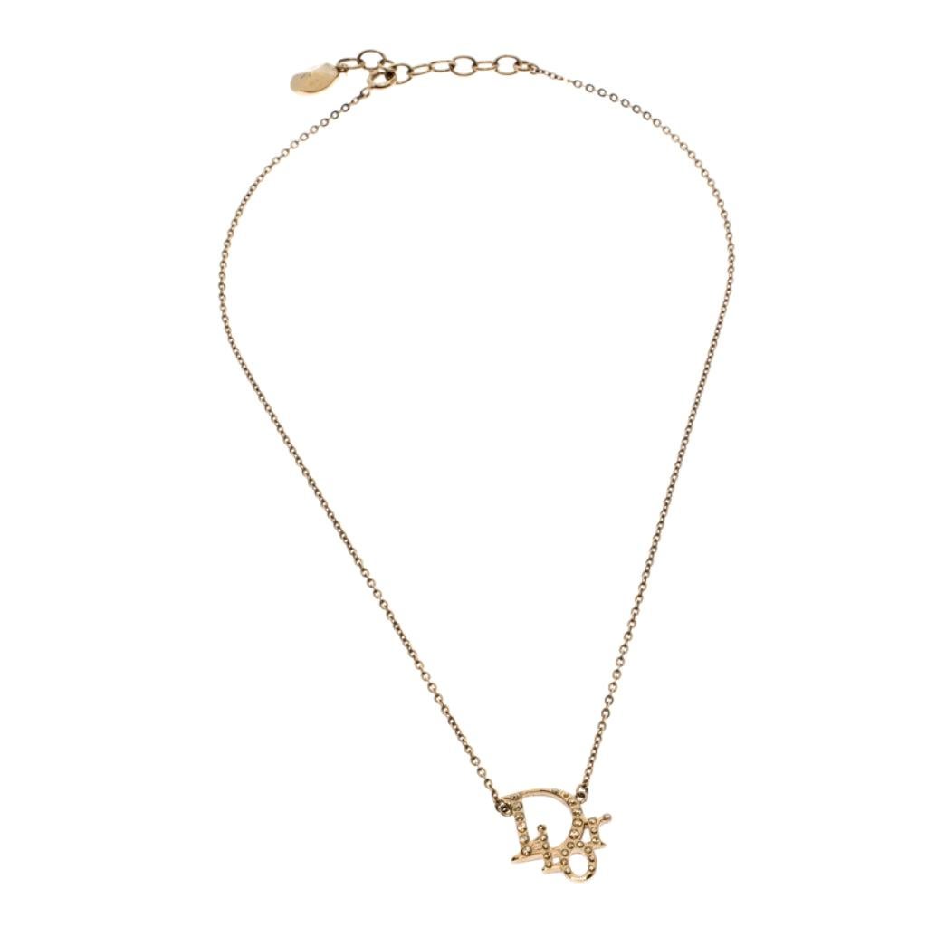 Diorevolution Necklace GoldFinish Metal and White Crystals  DIOR AT