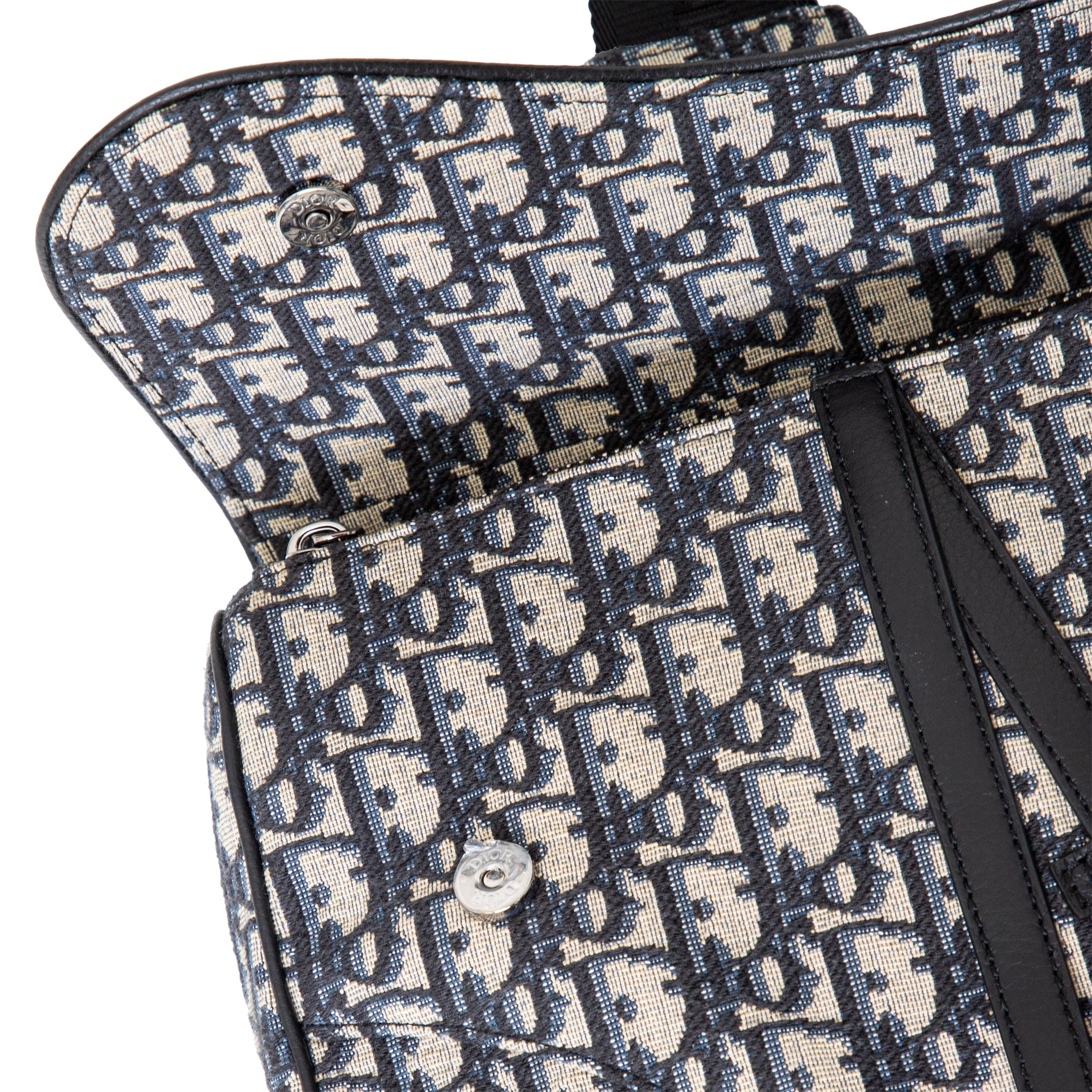 Dior Oblique Jacquard Saddle Bag - '20s For Sale 4