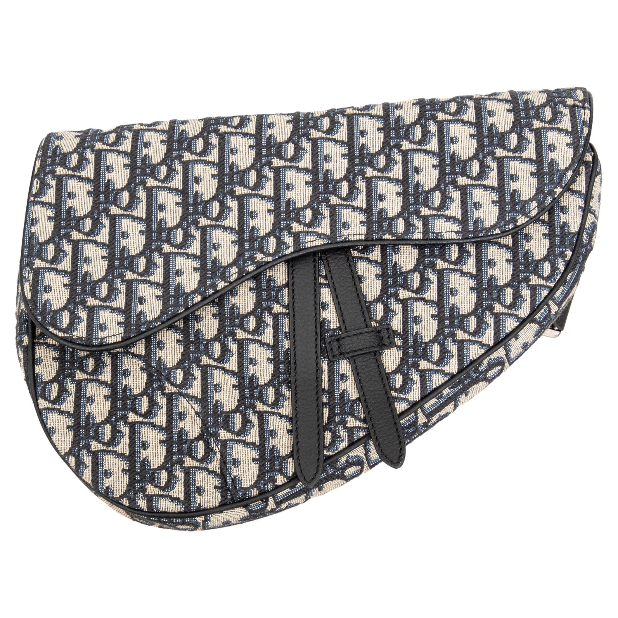 Dior Oblique Jacquard Saddle Bag - '20s