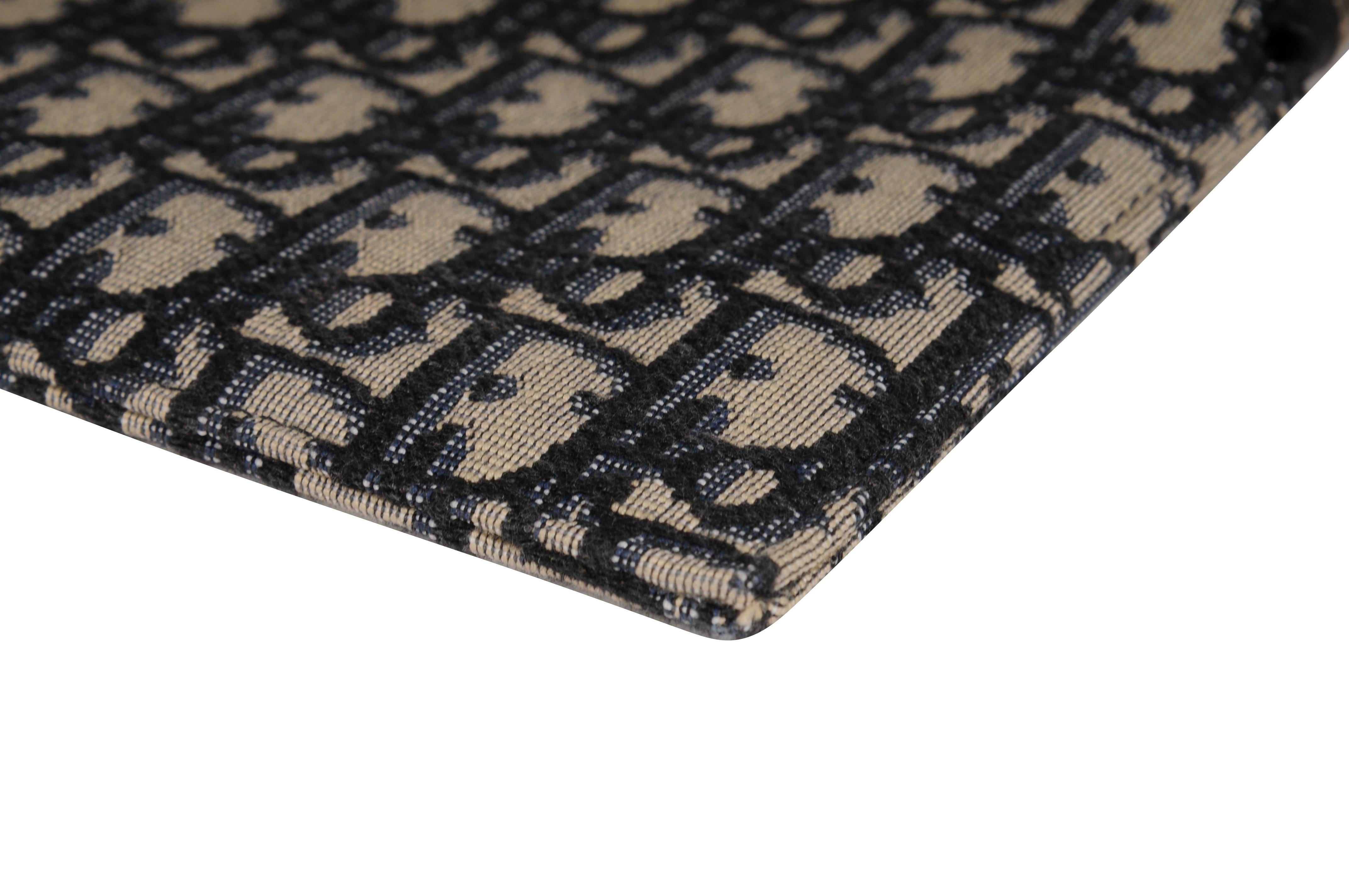 Dior Logo Obliquo Marsupio da polso Cartella da viaggio File Nero Blu Ipad Documento in vendita 5