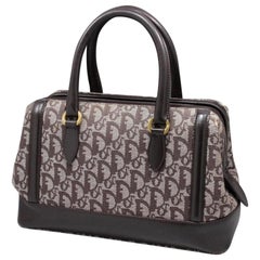 Dior Oblique Monogram Signature Trotter Boston 228968 Brown Canvas Satchel