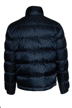 Dior, Oblique quilted puffer coat in navy