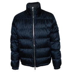 Dior, Oblique quilted puffer coat in navy