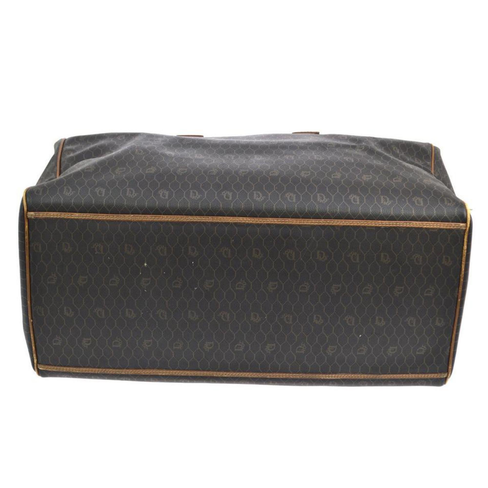 Dior Oblique Signature Duffle Boston 865965 Brown Canvas Weekend/Travel Bag For Sale 3