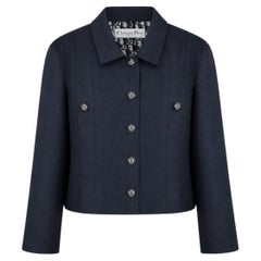 Dior Oblique Wool & Silk Twill Cropped Jacket Spring 2022