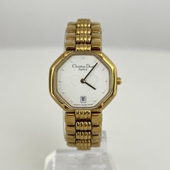 DIOR Octagon Gold-Plated Watch Circa 1990